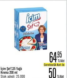 İçim Şef Krema 200 ml