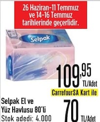 Selpak 80'li El ve Yüz Havlusu