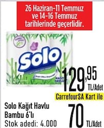 Solo Bambu Katkılı 6'lı Kağıt Havlu