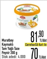 Muratbey Kaymaklı 200 gr Peynir