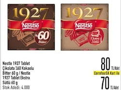 Nestle 1927 %60 Bitter 60 gr Kare Çikolata
