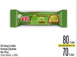 Eti Fıstıkişi Antep Fıstıklı Çikolata Bar 50 gr