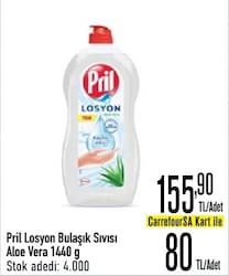 Pril Losyon Aloe Vera Sıvı Bulaşık Deterjanı 1440 gr/1405 ml