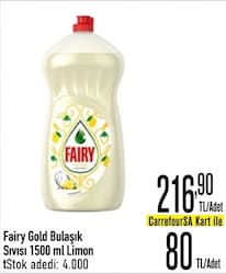 Fairy Limon Gold Sıvı Bulaşık Deterjanı 1.5 kg