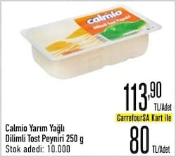 Calmio Yarım Yağlı Dilimli Tost Peyniri 250g