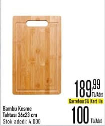 Bambu Kesme Tahtası 36x23 cm