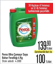 Peros Ultra Kıvamlı Bahar Ferahlığı Çamaşır Suyu 4 kg