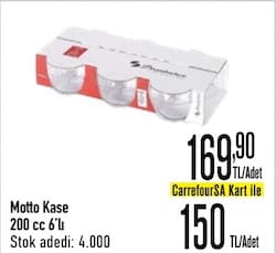 Paşabahçe Motto 43713 200 cc 6'lı Kase