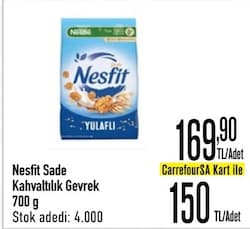 Nesfit 700 gr Sade Kahvaltılık Gevrek