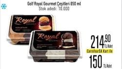 Golf Royal Gourmet 850 ml Yaz Ferahlığı & Bursa Şeftalisi Dondurma
