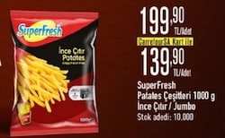 SuperFresh İnce Çıtır Patates 1 kg