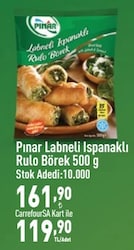 Pınar Labneli Ispanaklı Rulo Börek 500 gr