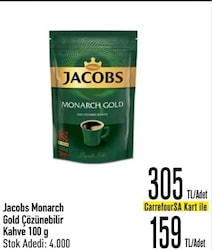 Jacobs Monarch Gold Granül Kahve 100 gr Eko Paket