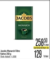 Jacobs Monarch Filtre Kahve 250 gr