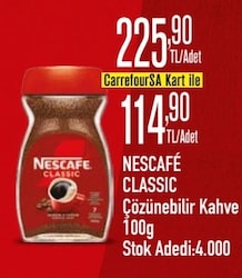 Nescafe Classic Granül Kahve 100 gr Kavanoz