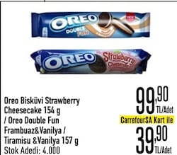 Oreo Çilekli Cheesecake Bisküvi 154 gr