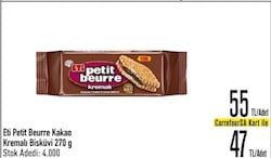 Eti Petit Beurre Kakaolu Fındık Kremalı Bisküvi 270 gr