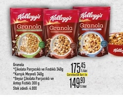 Kellogg's Çikolata Parçalı ve Fındıklı Granola 340 gr