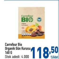 Carrefour Bio Organik 160 gr Gün Kurusu