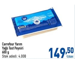 Carrefour Yarım Yağlı Tost Peyniri 600 gr