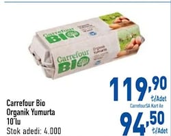 Carrefour Bio Organik 10'lu Yumurta