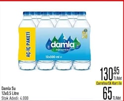 Damla 500 ml 12'li Aç-İç Su Paketi