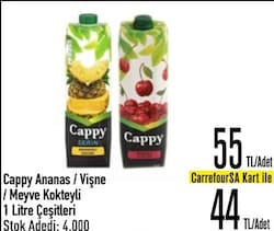 Cappy Ananas Meyve Suyu 1 lt