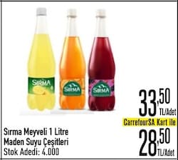 Sırma C Vitaminli Mandalina Aromalı Maden Suyu 1 lt