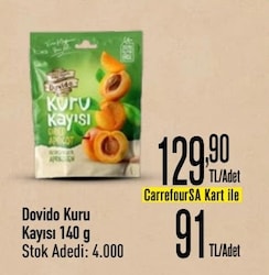 Dovido Kuru Kayısı 140 gr