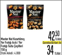 Master Nut Kızartılmış Acılı Yer Fıstığı 150 gr
