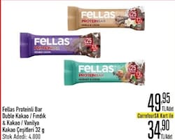 Fellas Optimum Vanilya ve Kakaolu 32 gr Protein Bar
