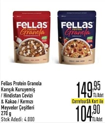 Fellas 270 gr Kırmızı Meyveler ve Protein Bar Parçacıklı Granola