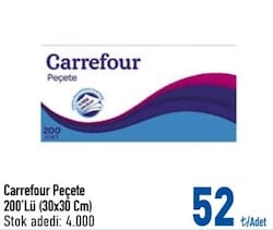Carrefour 30x30 cm 200'lü Peçete