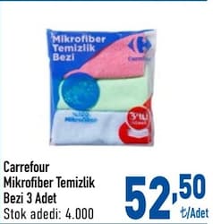 Carrefour Mikrofiber Temizlik Bezi 3'lü