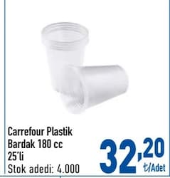 Carrefour Kullan At Bardak 180 cc 25'li