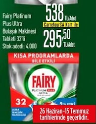 Fairy Platinum Plus Ultra Bulaşık Makinesi Tableti 32'li