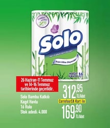 Solo Bambu Katkılı 16'lı Kağıt Havlu