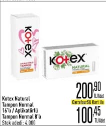 Kotex Normal 8'li Aplikatörlü Tampon
