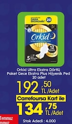 Orkid Ultra Gece Extra Plus (Boy 5) Hijyenik Ped 20'li