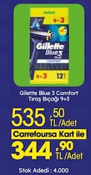Gillette Blue 3 Comfort Kullan At 12'li Tıraş Bıçağı
