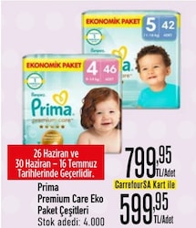 Prima Premium Care 5 Numara Junior 42'li Bebek Bezi
