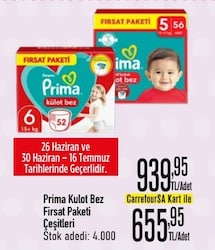 Prima Pants 5 Numara Junior 56'lı Külot Bez