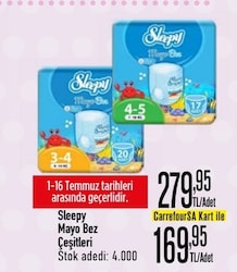 Sleepy 4-5 Beden Junior 7-18 kg 17'li Mayo Bez