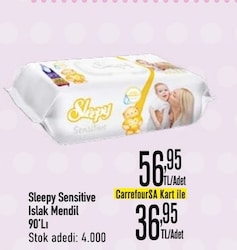 Sleepy Sensitive 90 Yaprak Islak Mendil