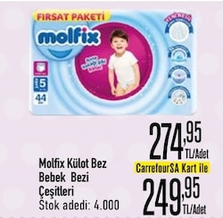 Molfix 5 Numara Junior 44'lü Külot Bez