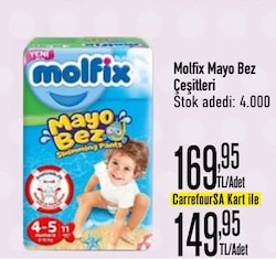 Molfix Swimming Pants 4-5 Numara 11'li Mayo Bez