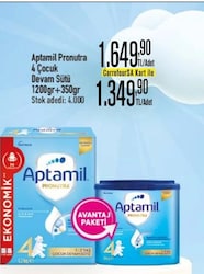 Aptamil 4 Çocuk Devam Sütü 1200 + 350 gr