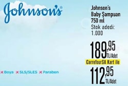 Johnson's Baby Bebek Şampuanı 750 ml
