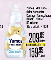Yumoş Bebek Doğal Özler Konsantre Yumuşatıcı 1200 ml