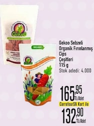 Organik Fırınlanmış Sebzeli Havuç-Soğan-Zeytinyağlı Cips (115 gr) - Gekoo